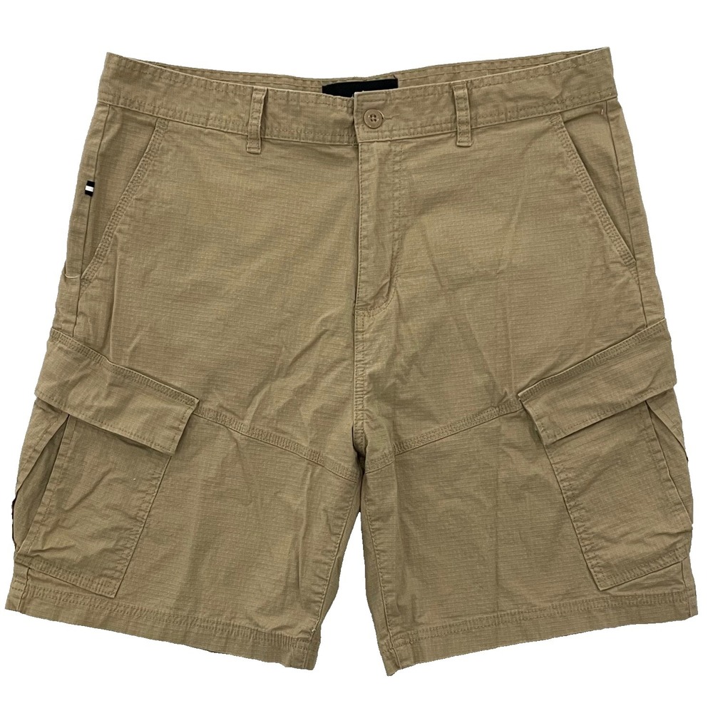 Edgar + Ash Cargo Shorts Ripstop Men's Large Work Flex Beige Outdoors